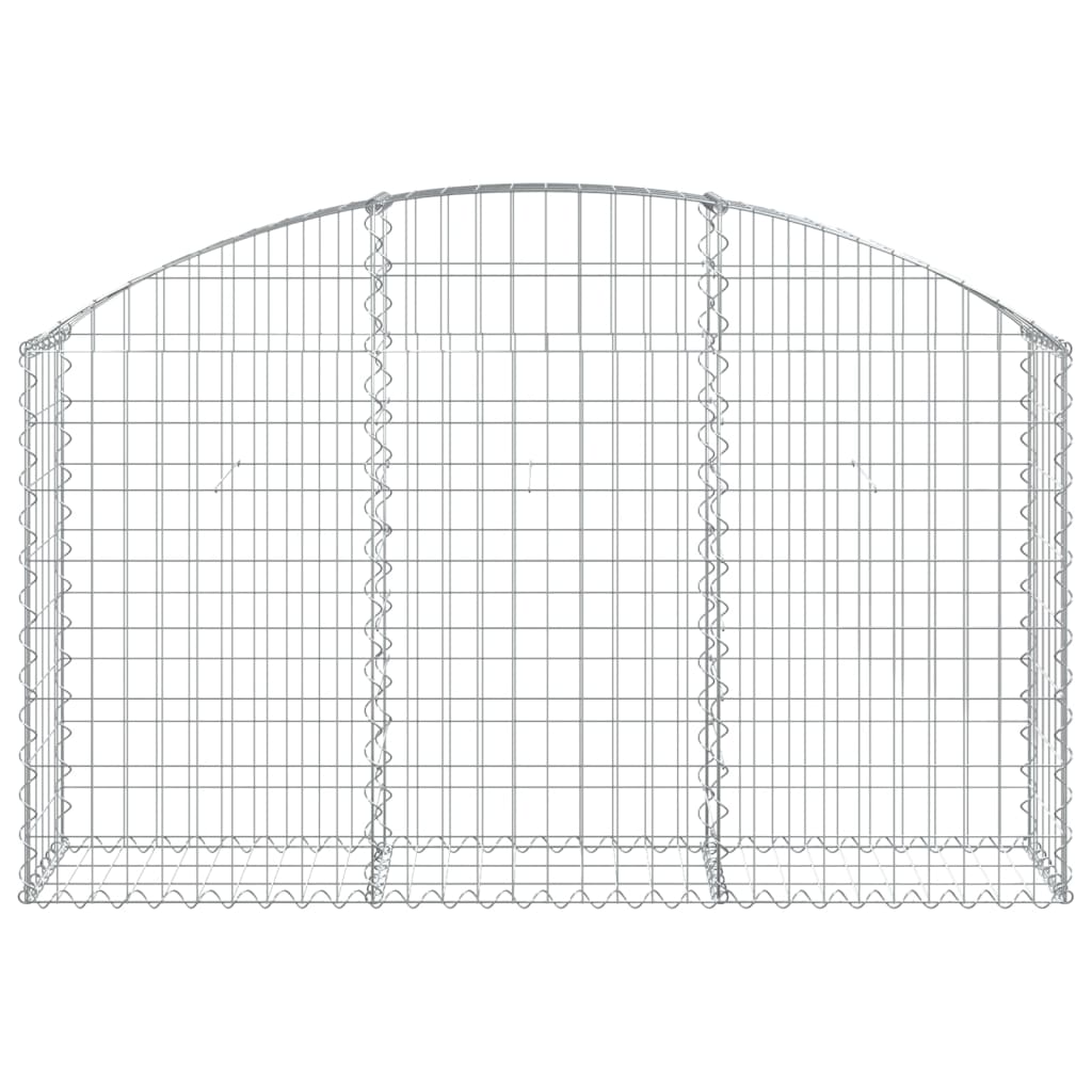 vidaXL Cesta de gaviones forma arco hierro galvanizado 150x30x80/100cm