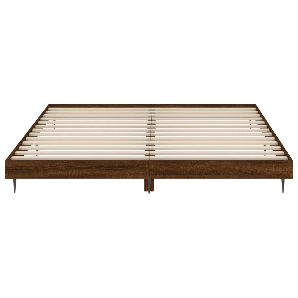 vidaXL Estructura de cama sin colchón madera marrón roble 150x200 cm