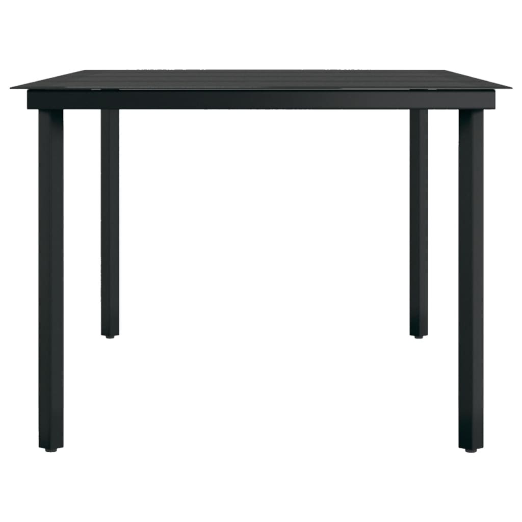 vidaXL Juego de comedor para jardín 9 piezas negro