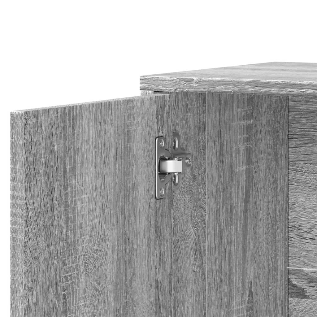 vidaXL Aparador de madera de ingeniería gris Sonoma 60x31x70 cm