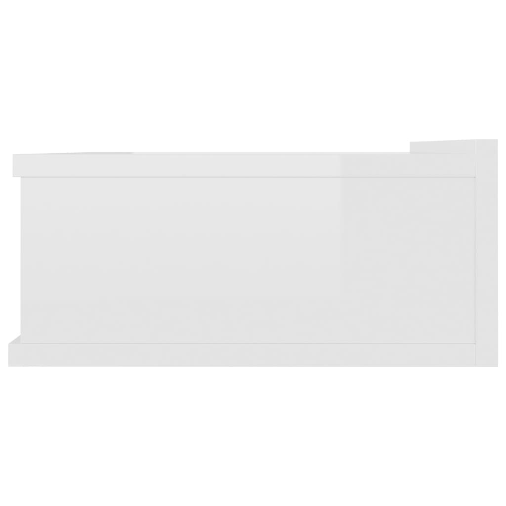 vidaXL Mesitas noche flotante 2 uds contrachapada blanco 40x30x15 cm