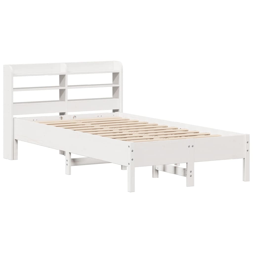 vidaXL Estructura de cama sin colchón madera maciza blanca 75x190 cm