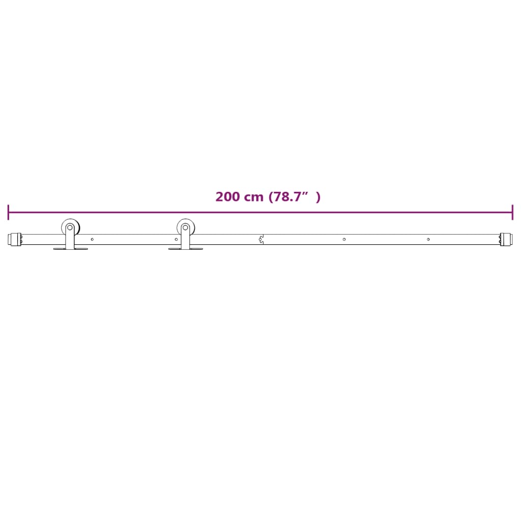 vidaXL Puerta corredera con herrajes madera maciza de pino 85x210 cm