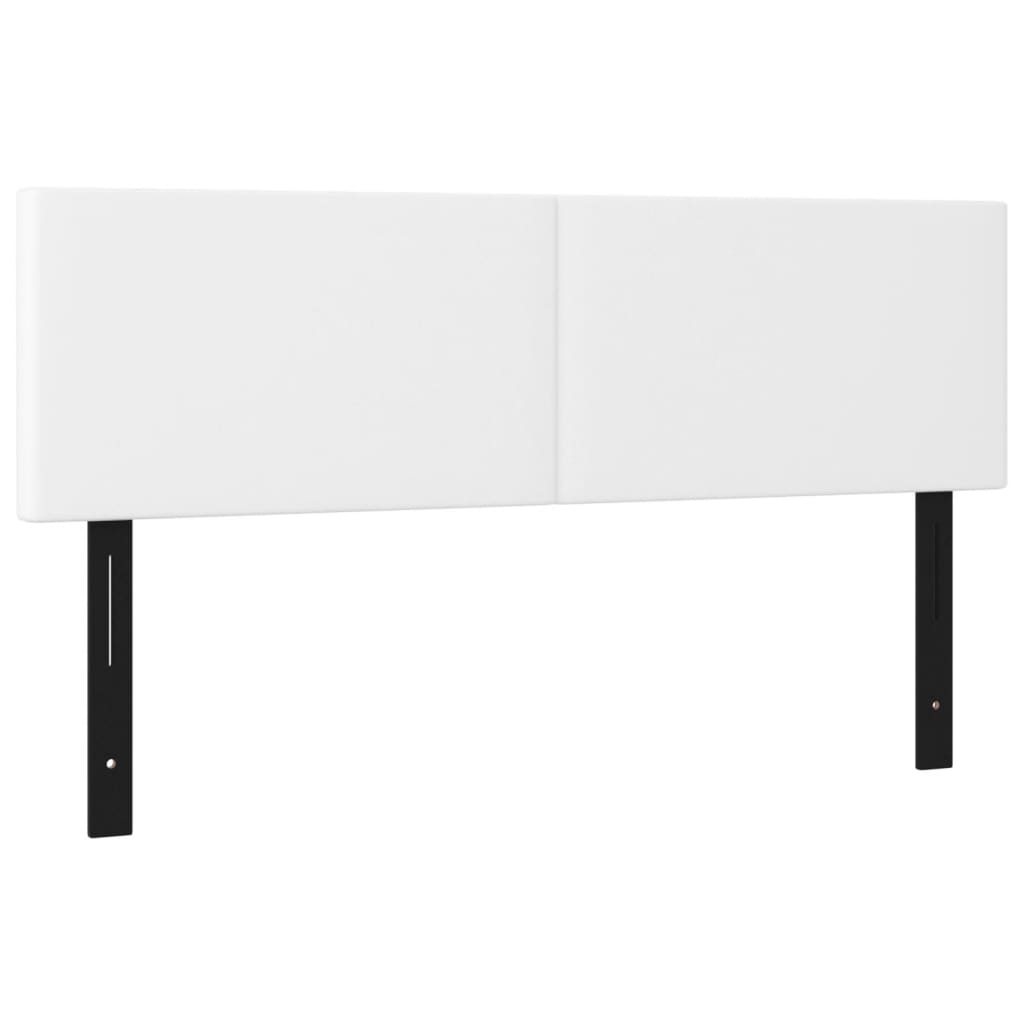 vidaXL Cabeceros 2 unidades cuero sintético blanco 72x5x78/88 cm