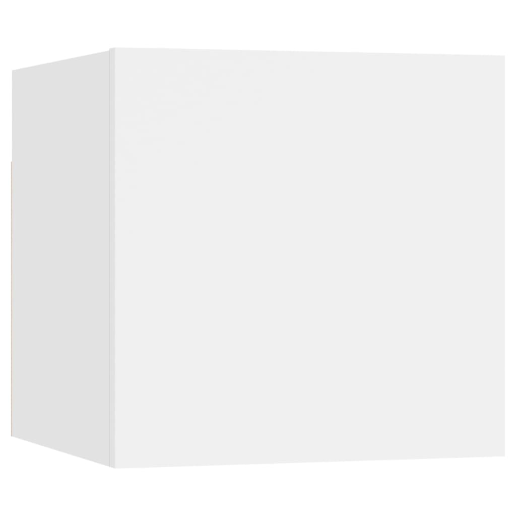 vidaXL Muebles de pared para TV 2 uds blanco 30,5x30x30 cm