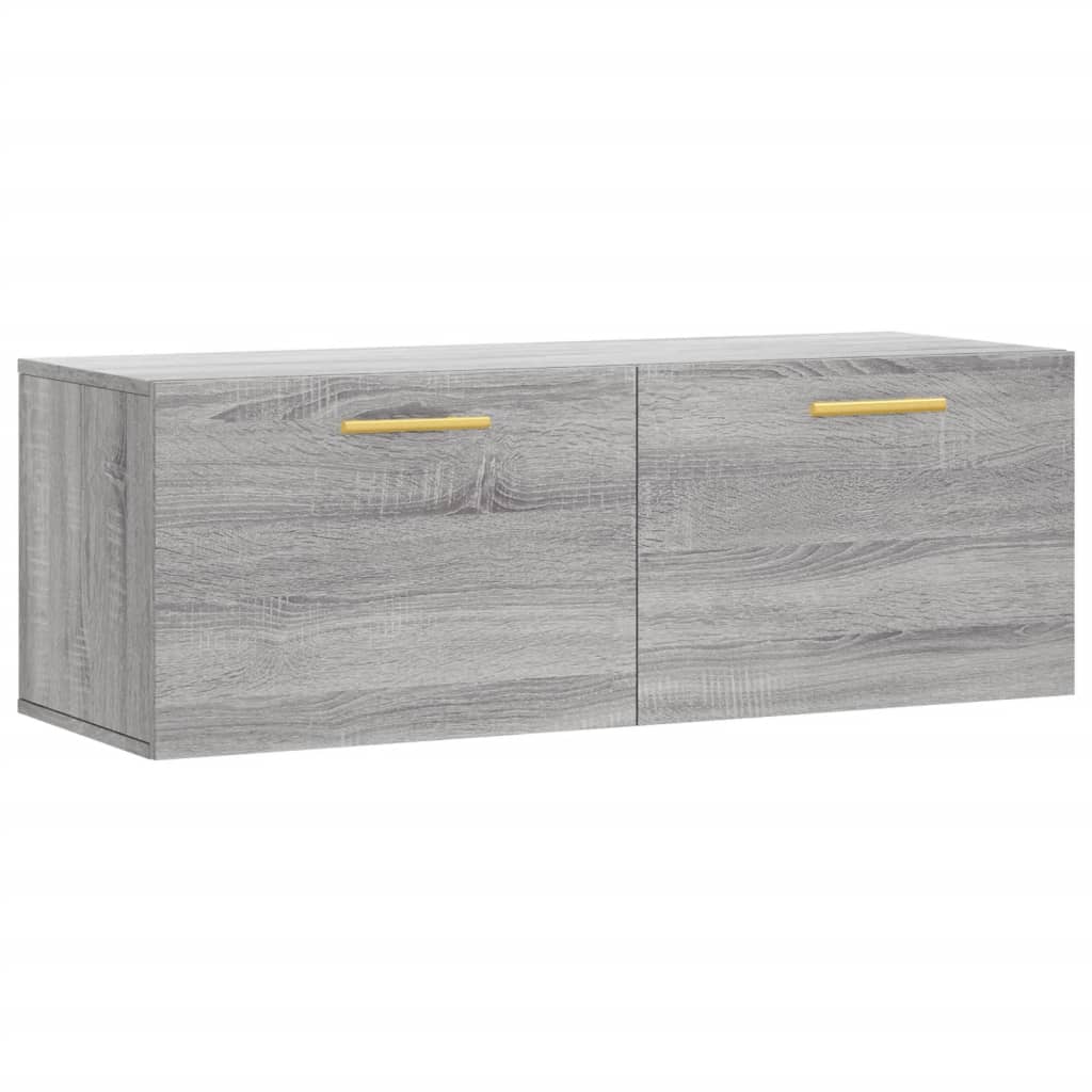 vidaXL Armario de pared madera ingeniería gris Sonoma 100x36,5x35 cm