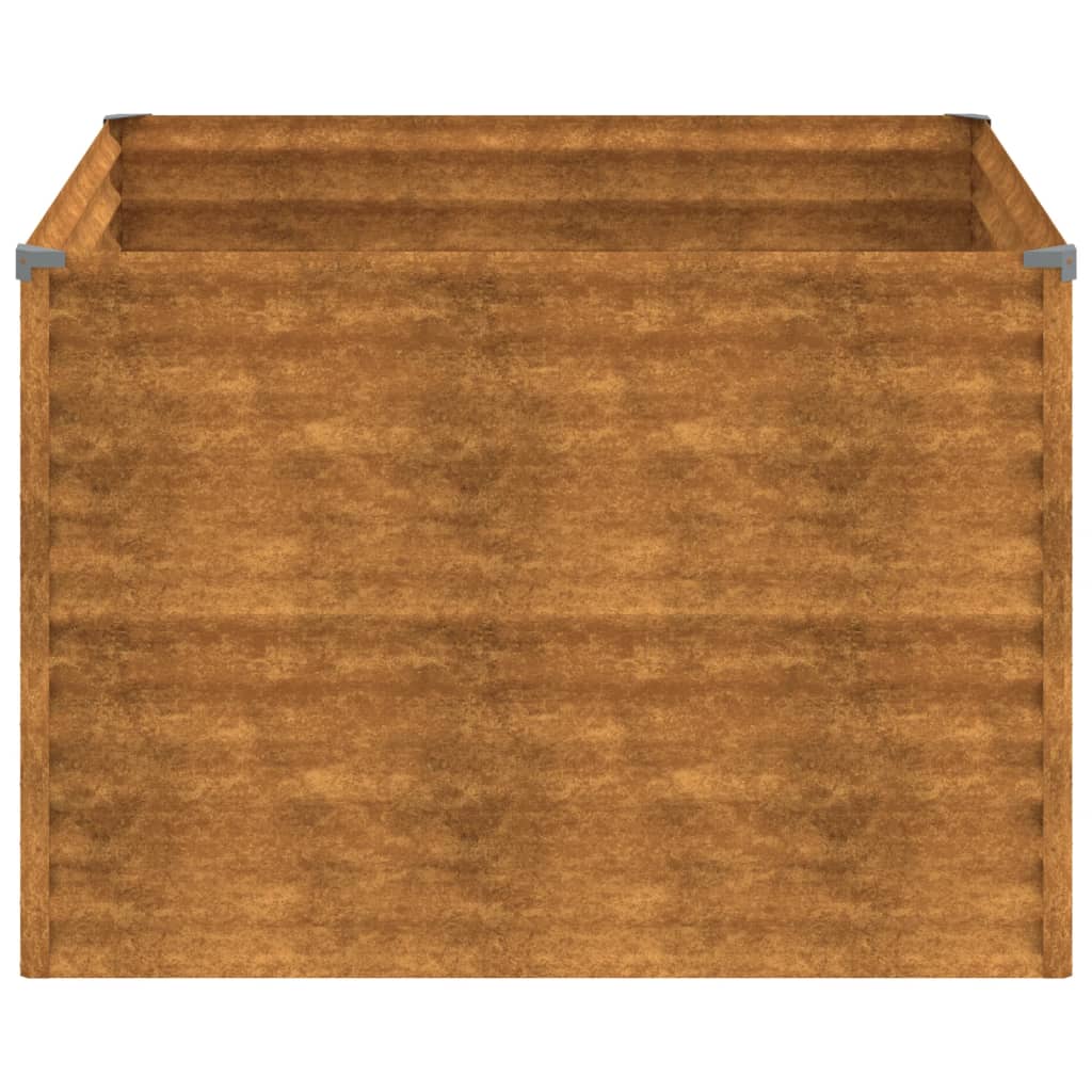 vidaXL Jardinera de acero corten 100x100x69 cm