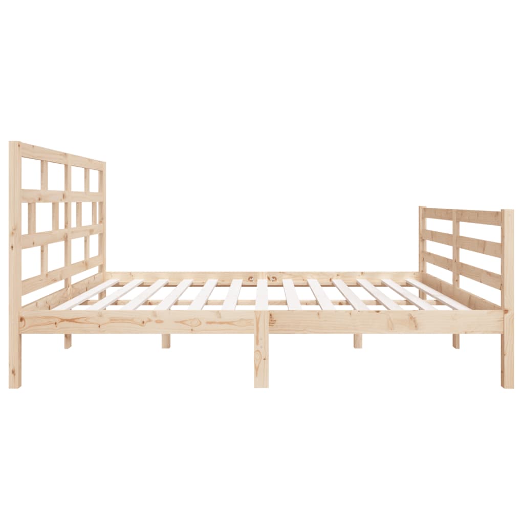 vidaXL Estructura cama doble pequeña madera maciza 135x190 cm