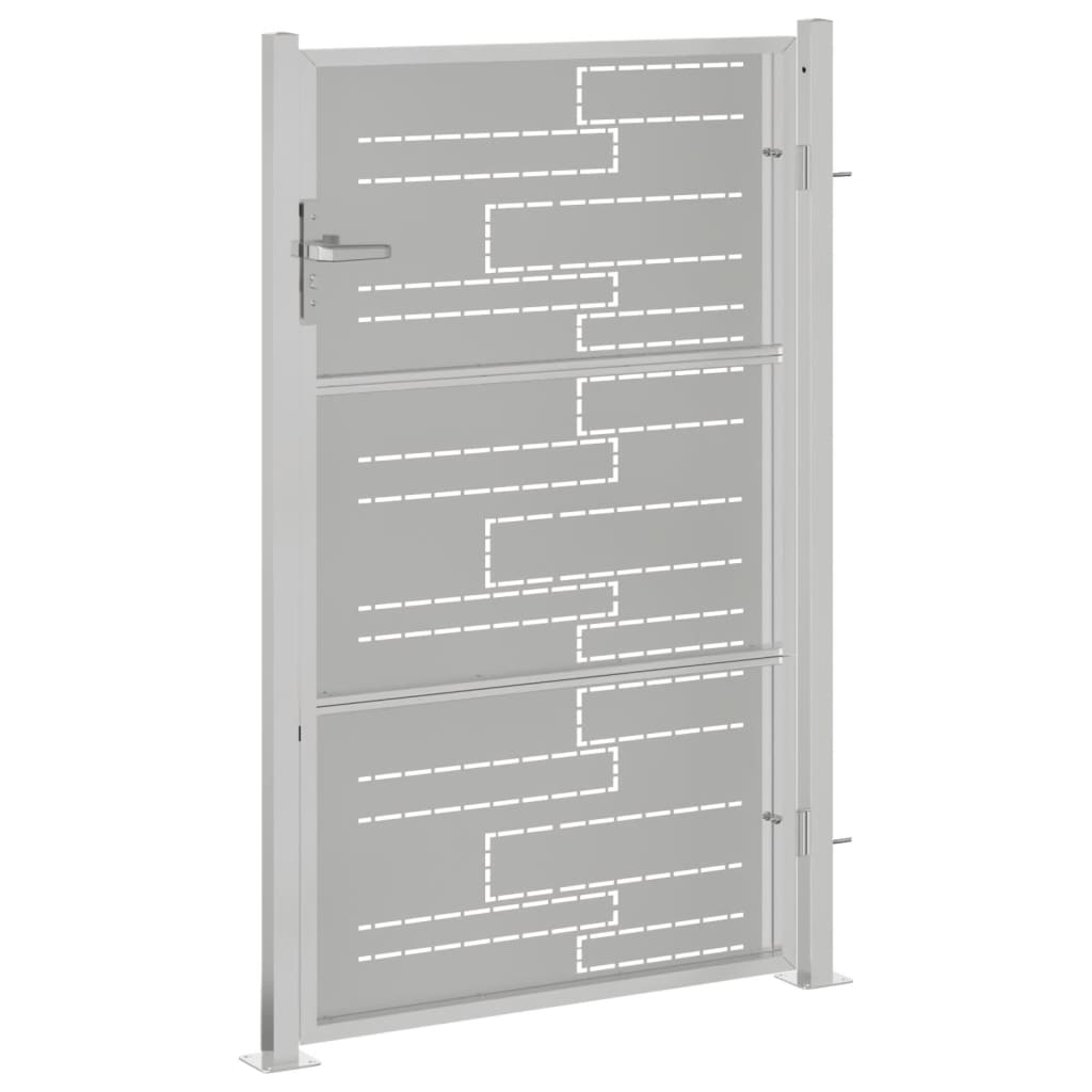 vidaXL Puerta de jardín de acero inoxidable 100x125 cm