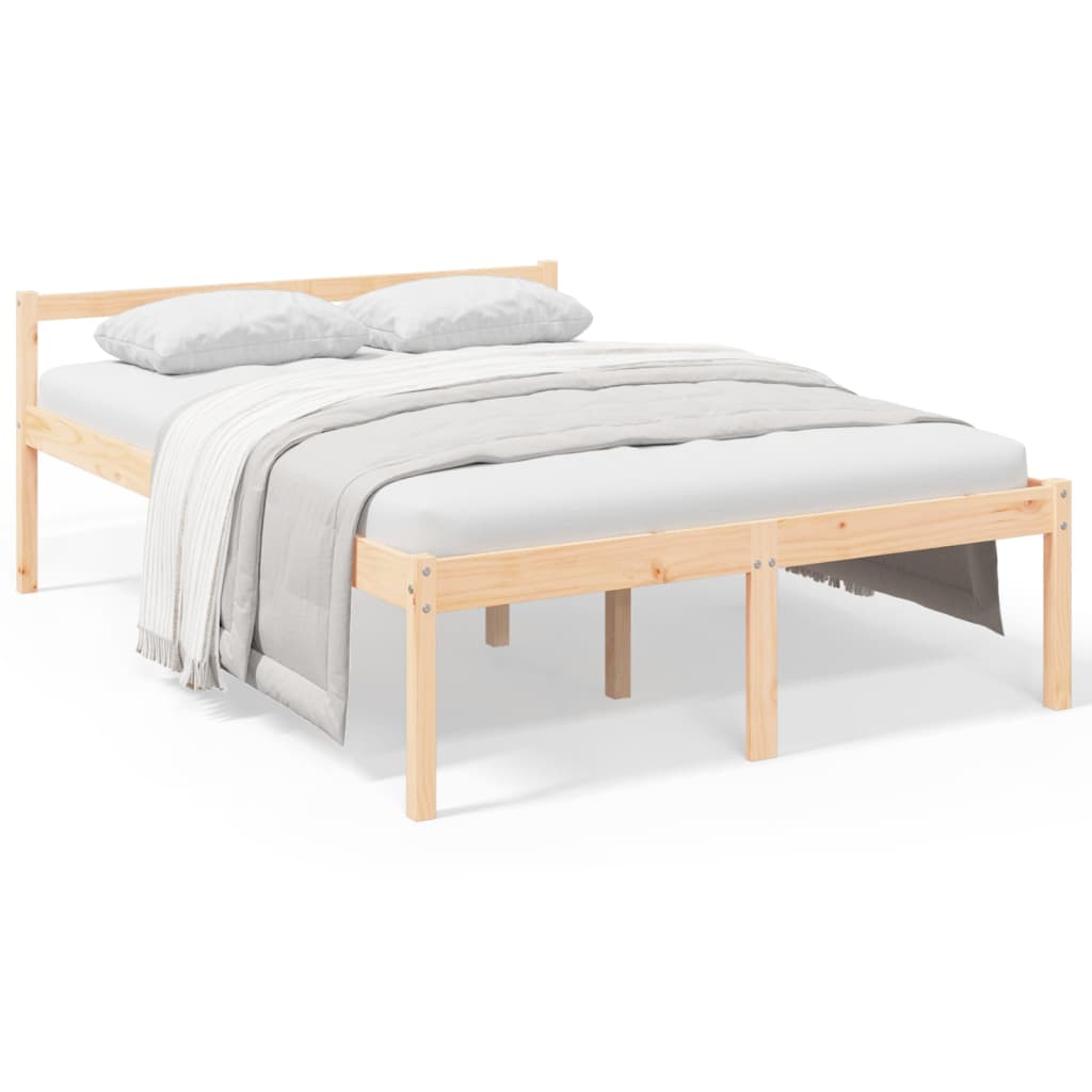 vidaXL Cama para personas mayores madera maciza pino 120x190 cm