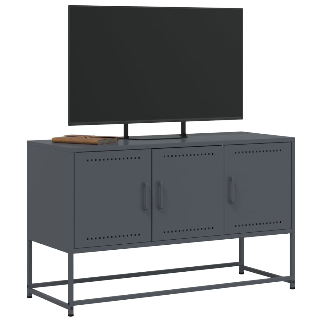 vidaXL Mueble para TV de acero gris antracita 100,5x39x60,5 cm