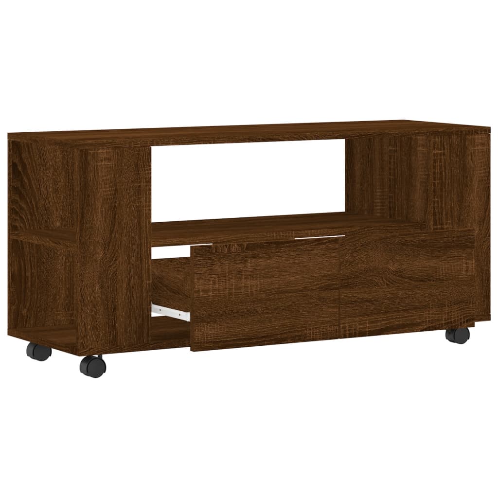 vidaXL Mueble para TV madera de ingeniería roble marrón 102x34,5x43 cm