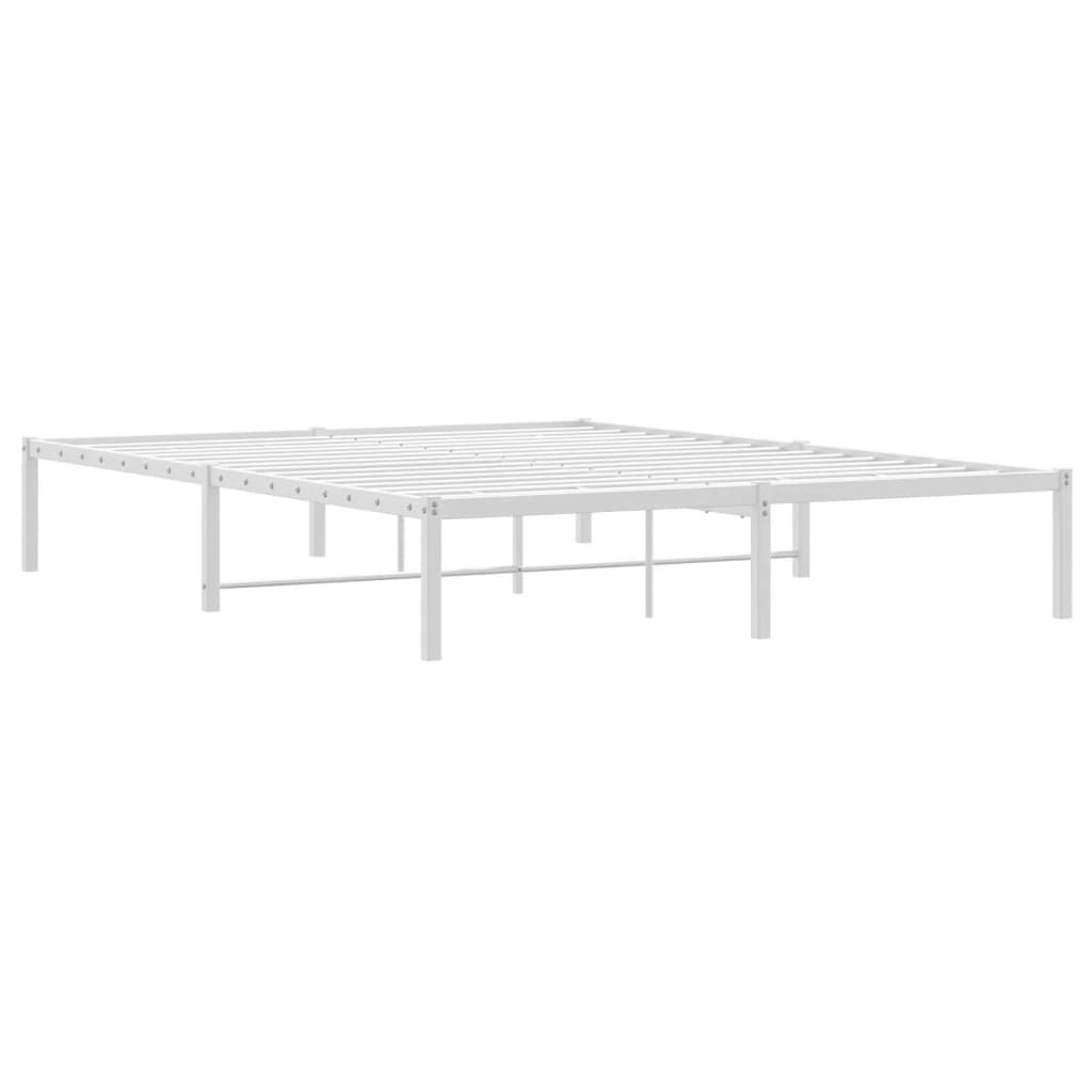 vidaXL Estructura de cama de metal blanca 150x200 cm