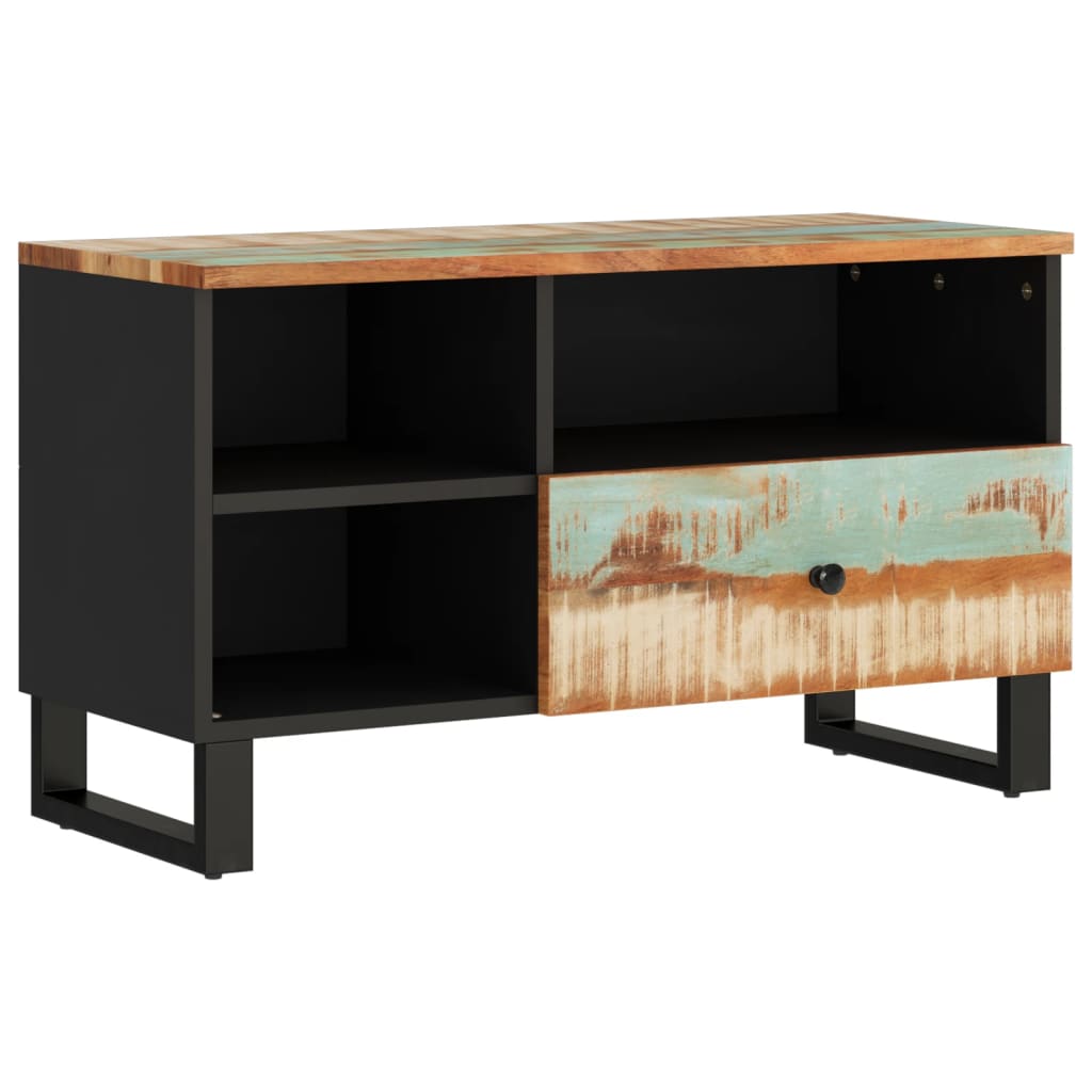 vidaXL Mueble de TV madera reciclada y madera de ingeniería 80x33x46cm