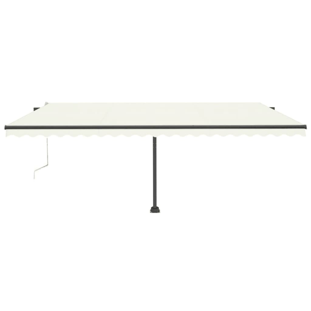 vidaXL Toldo de pie automático crema 500x300 cm