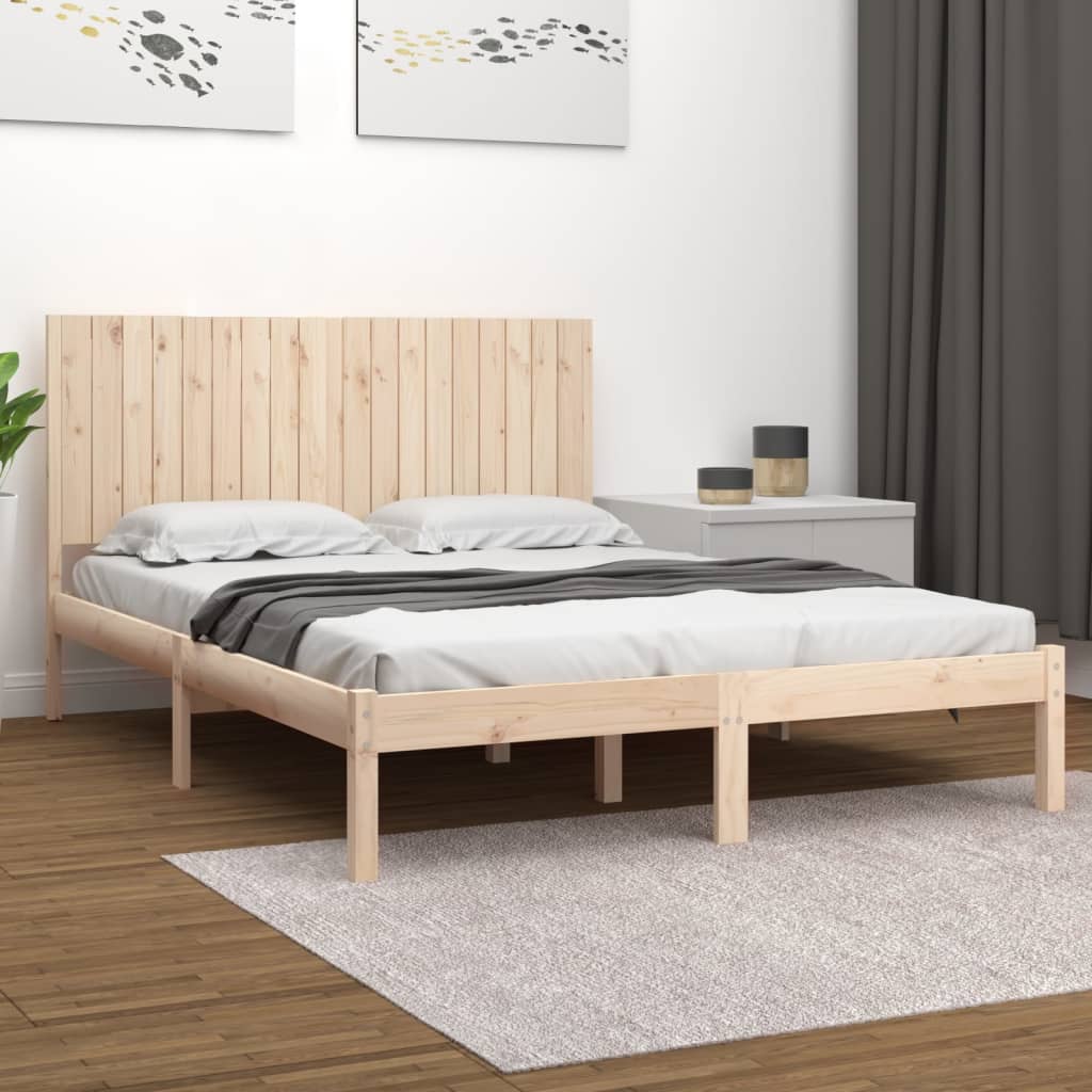 vidaXL Estructura de cama madera maciza 180x200 cm