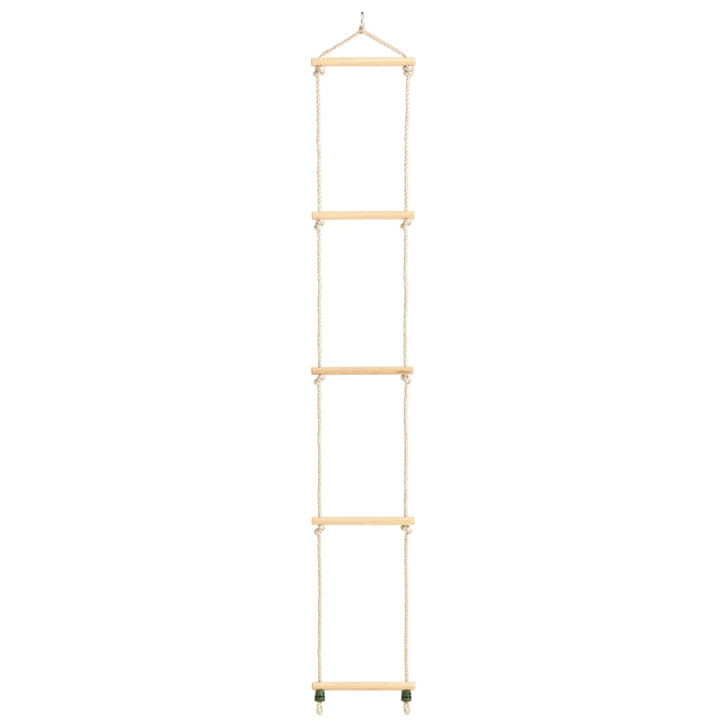 vidaXL Escalera de cuerda para niños madera maciza y PE 30x168 cm