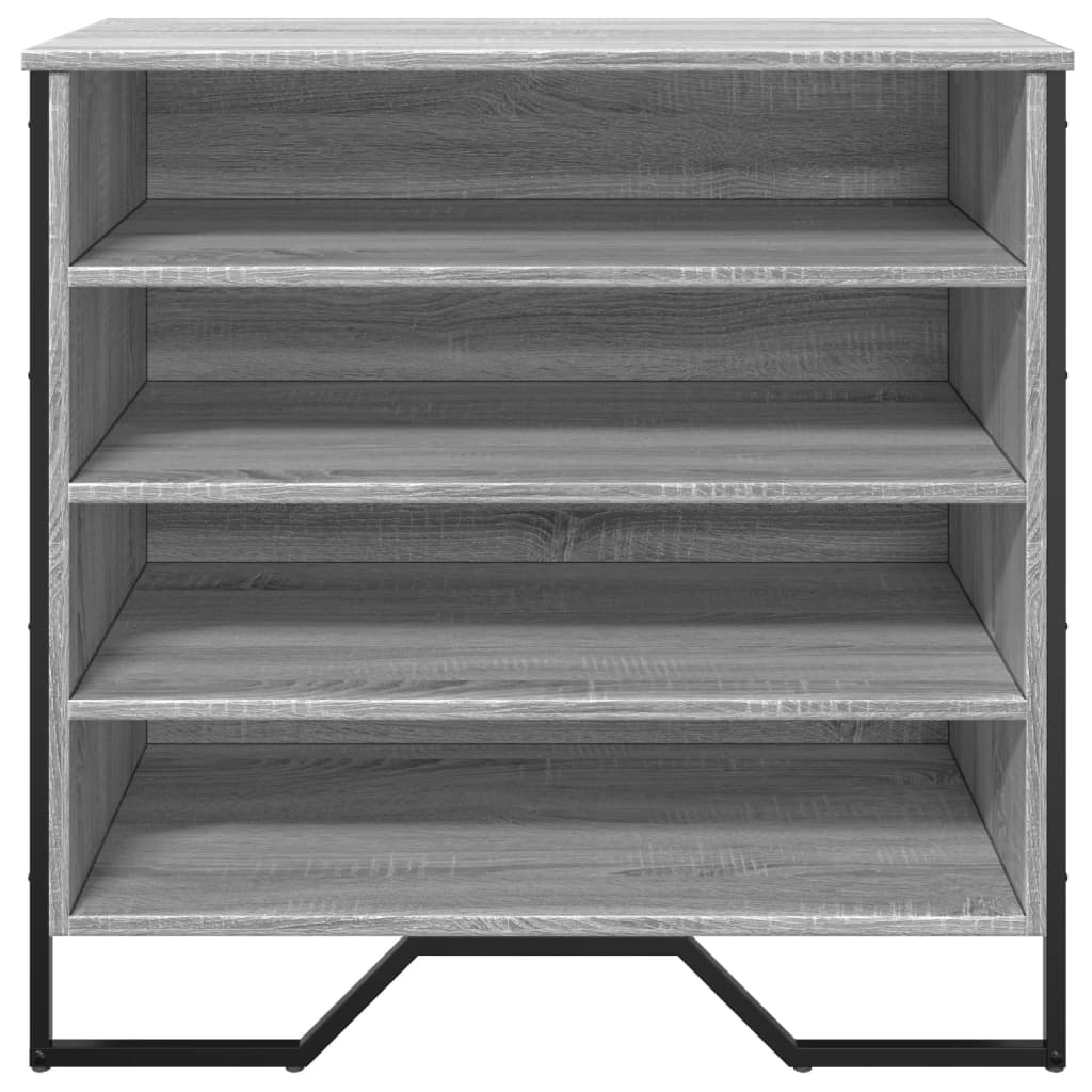 vidaXL Zapatero de madera de ingeniería gris Sonoma 80x38x78 cm