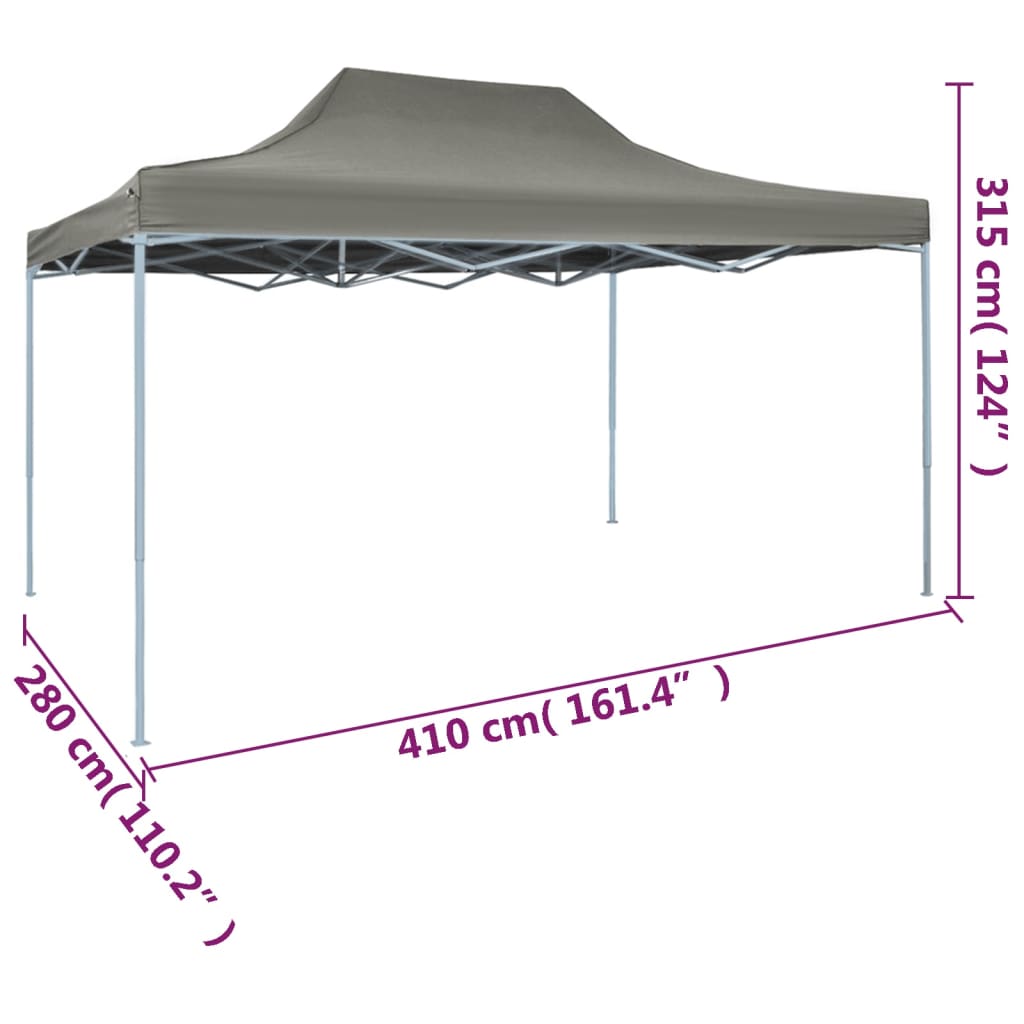 vidaXL Carpa plegable profesional acero gris antracita 3x4 m