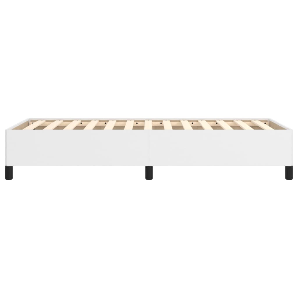 vidaXL Estructura de cama sin colchón cuero sintético blanco 100x200cm