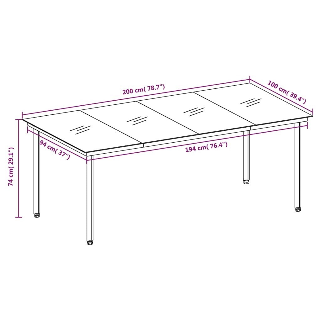 vidaXL Juego de comedor de jardín 9 piezas gris claro