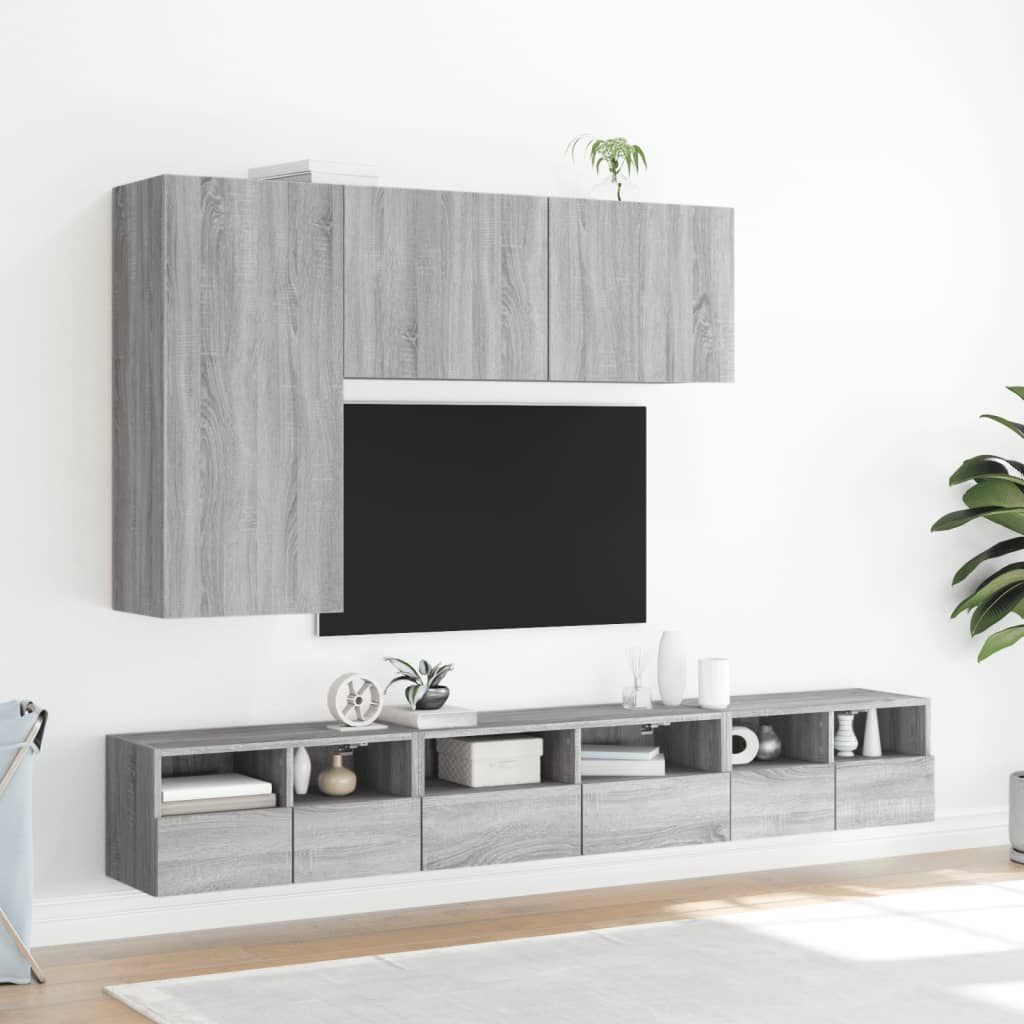 vidaXL Mueble para TV de pared gris Sonoma 100x30x41 cm