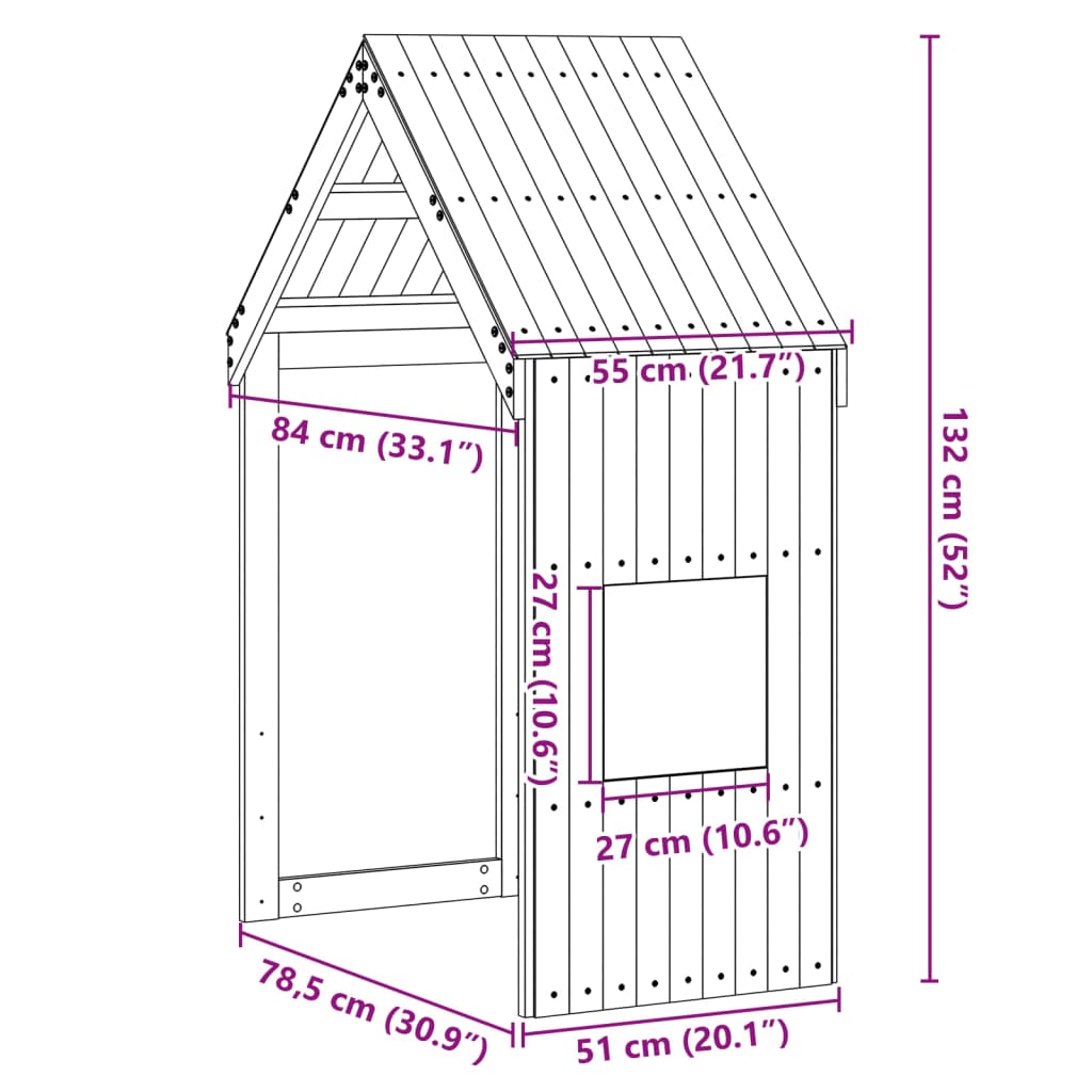 vidaXL Techo de cama infantil madera maciza pino 55x84x132 cm