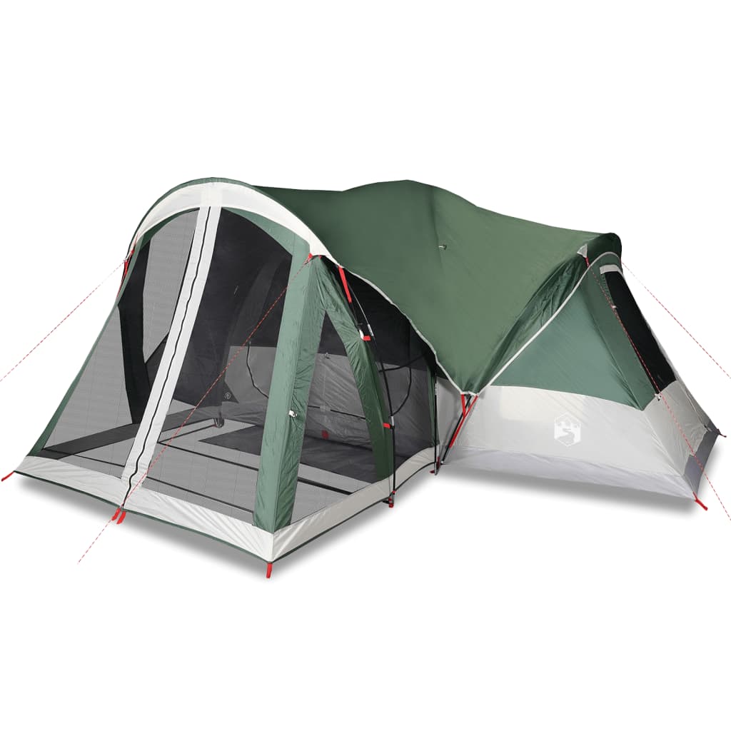 vidaXL Tienda de campaña familiar tipi 8 personas impermeable verde