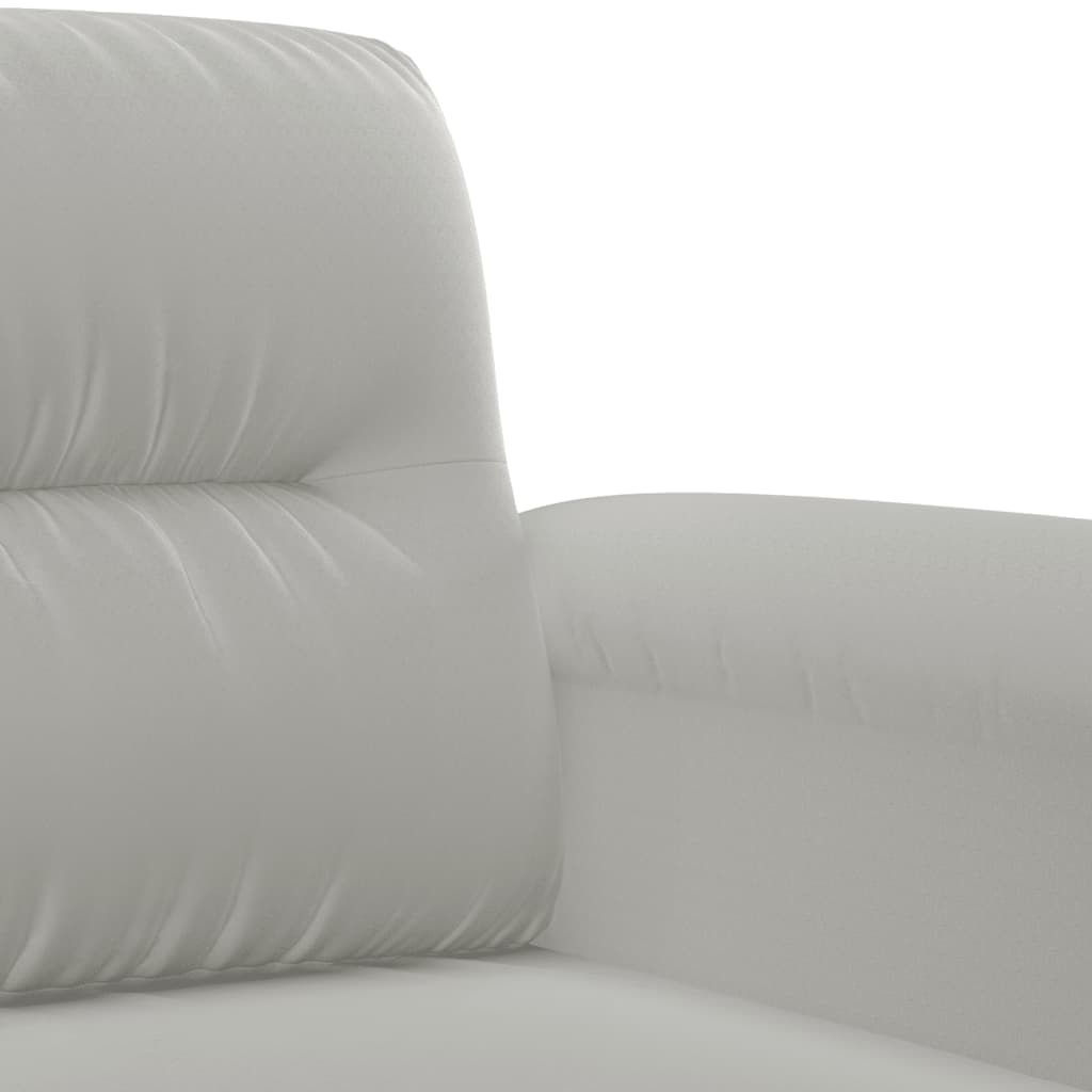 vidaXL Sillón de tela microfibra gris claro 60 cm