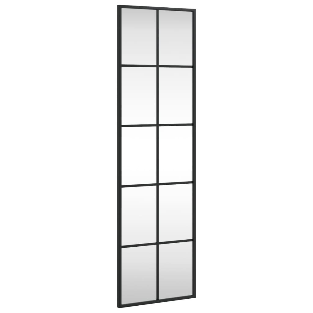 vidaXL Espejo de pared rectangular de hierro negro 30x100 cm