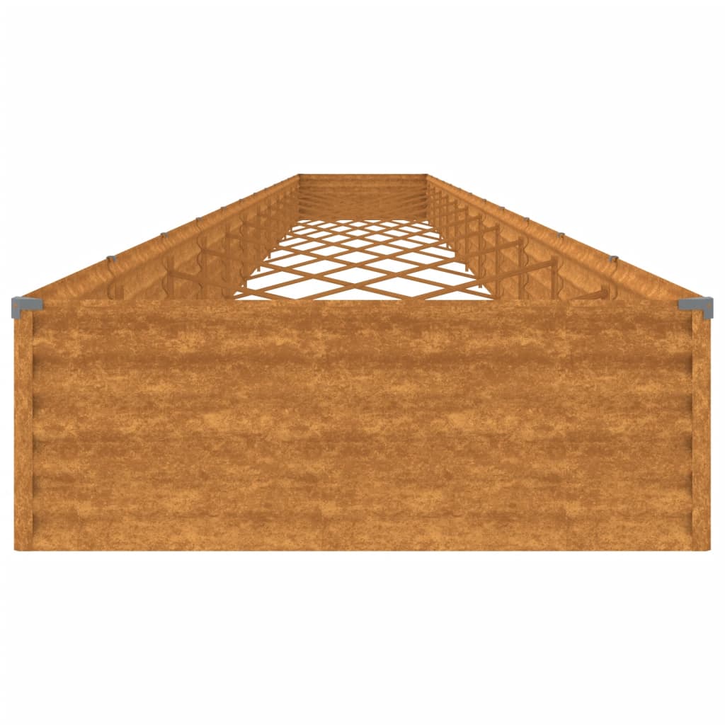 vidaXL Jardinera acero corten 1150x100x36 cm