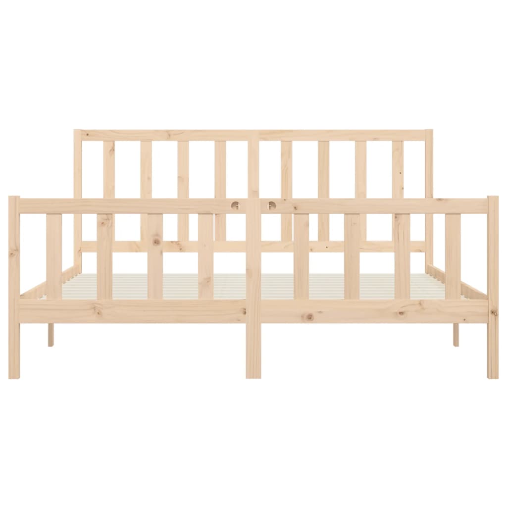 vidaXL Estructura de cama de madera maciza 200x200 cm