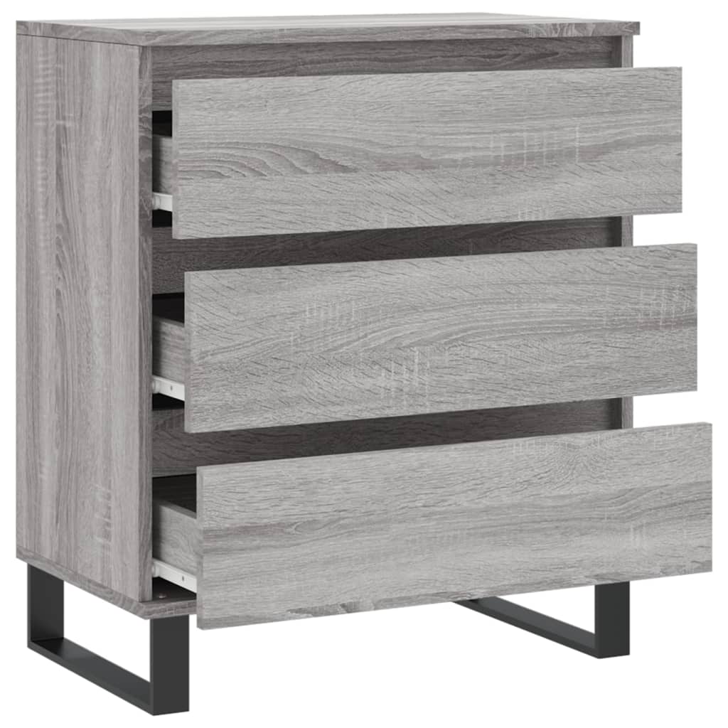 vidaXL Aparador de madera contrachapada gris Sonoma 60x35x70 cm