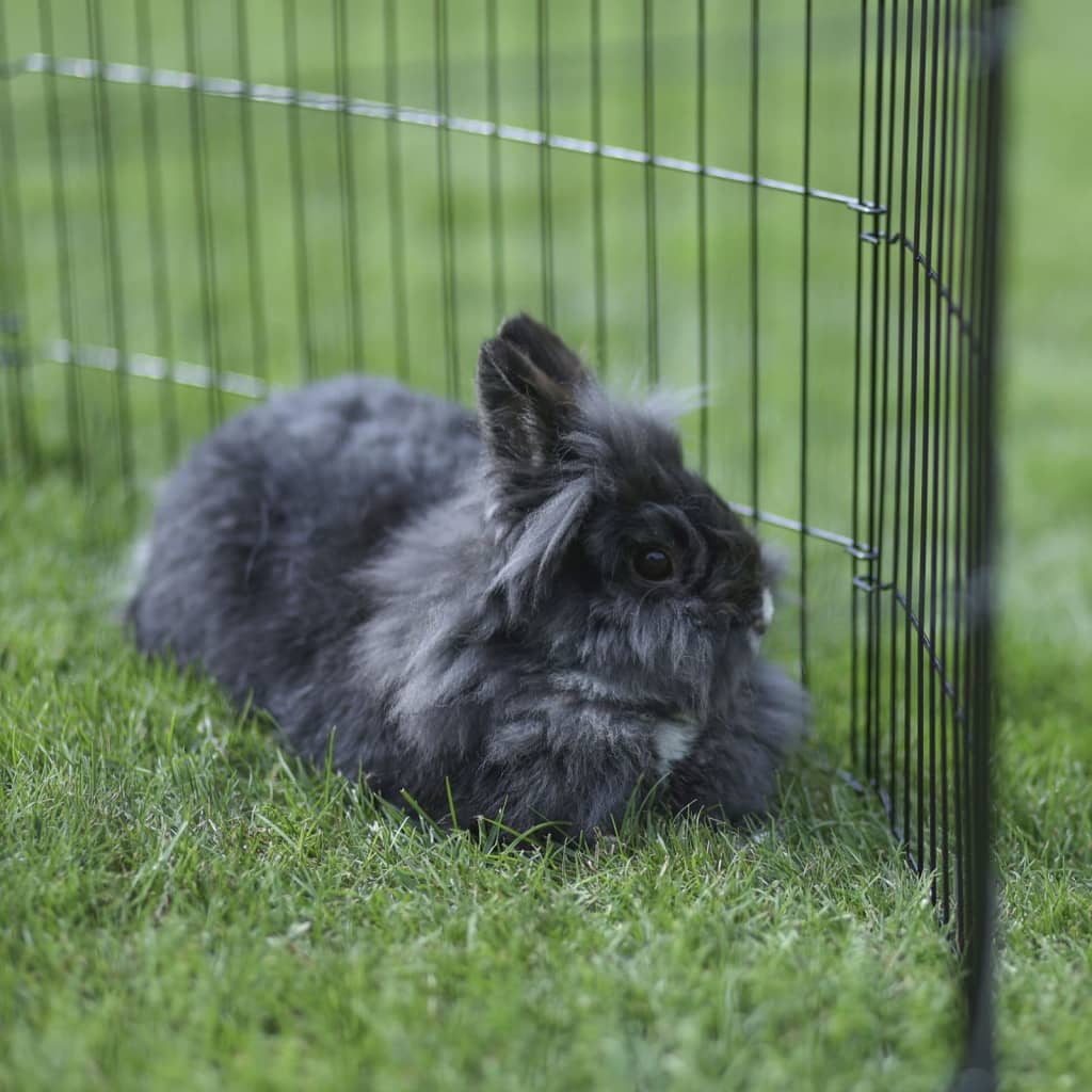 Kerbl Recinto para mascotas de exterior con puerta plateado