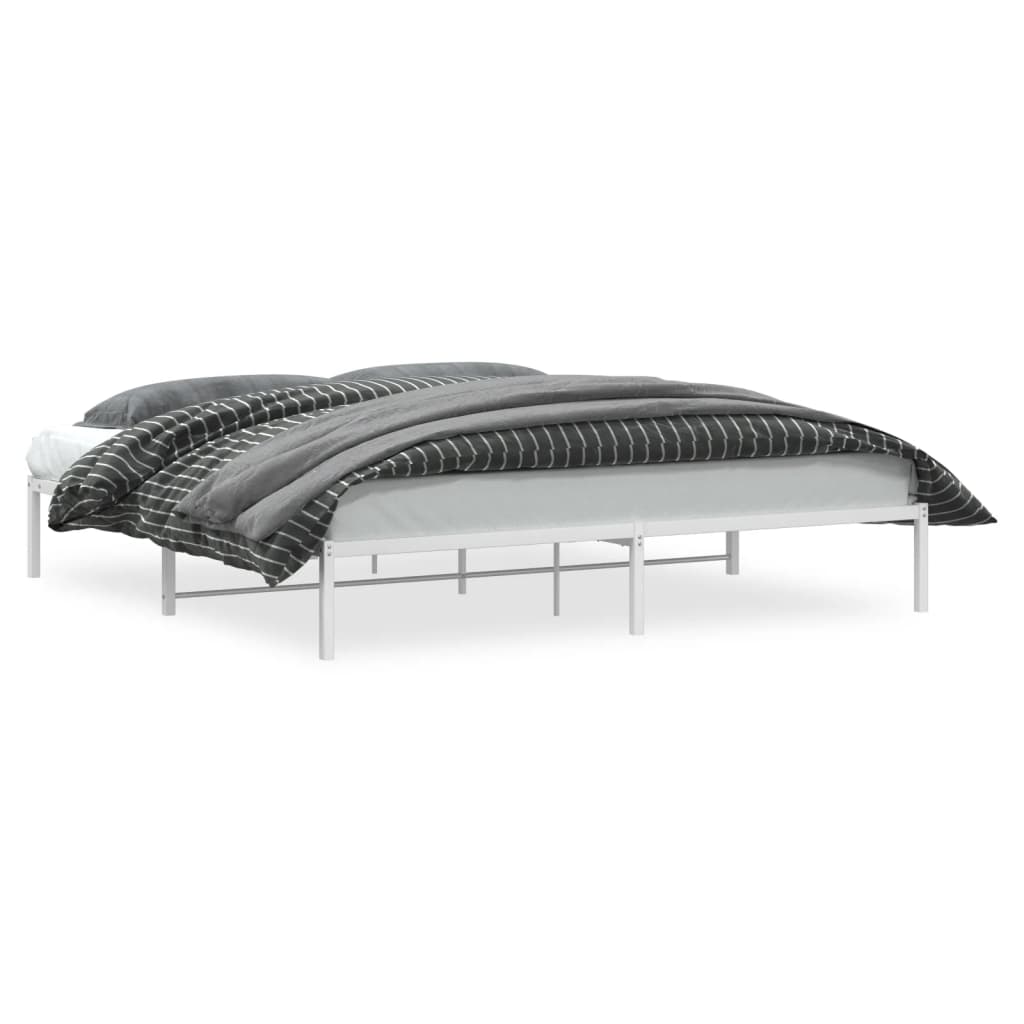 vidaXL Estructura de cama de metal blanca 200x200 cm