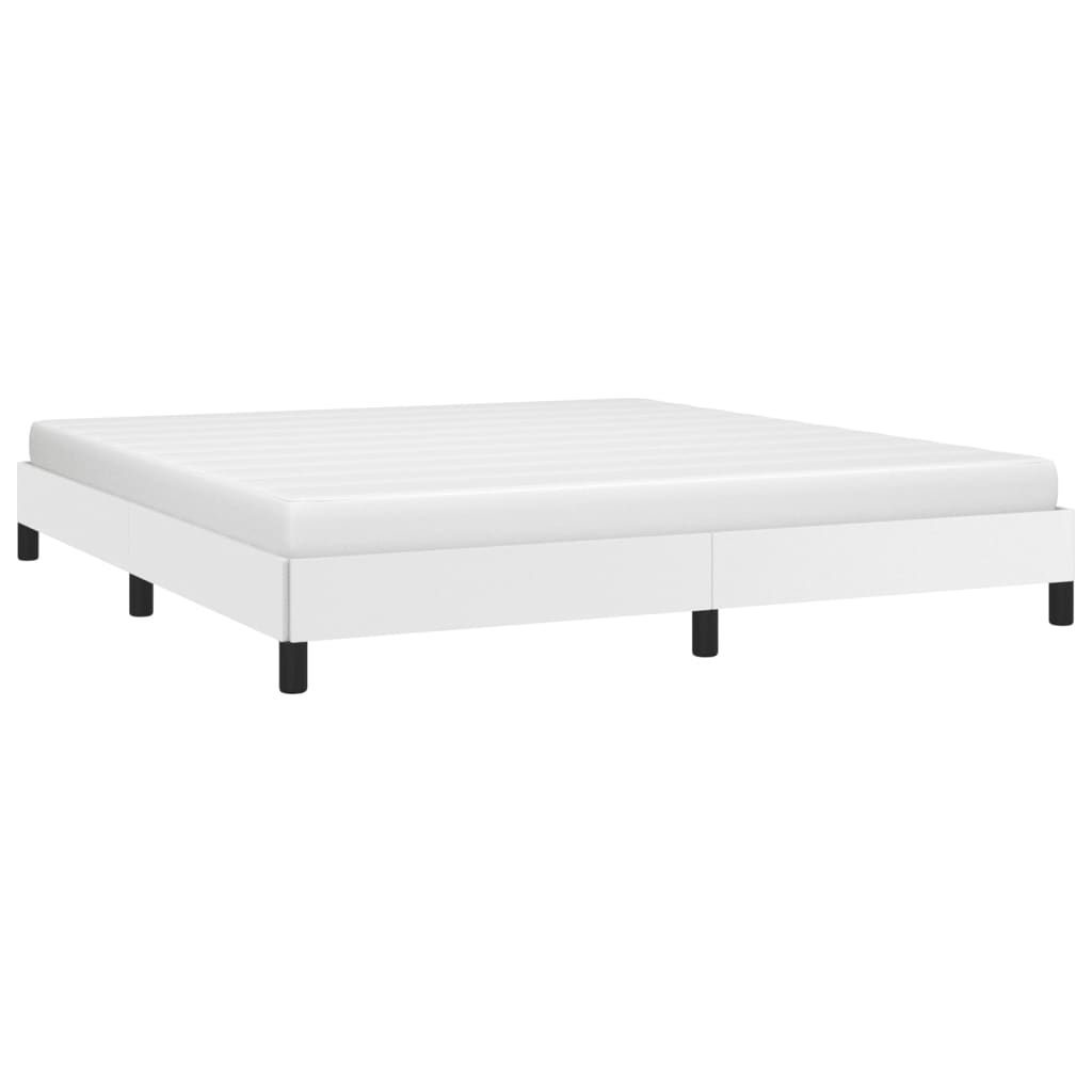 vidaXL Estructura de cama de cuero sintético blanco 180x200 cm