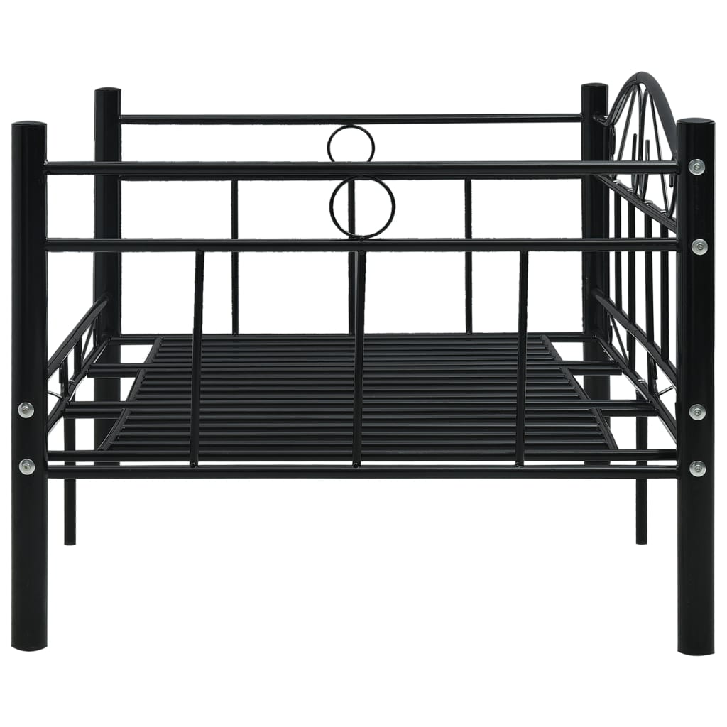 vidaXL Estructura de sofá cama sin colchón metal negro 90x200 cm