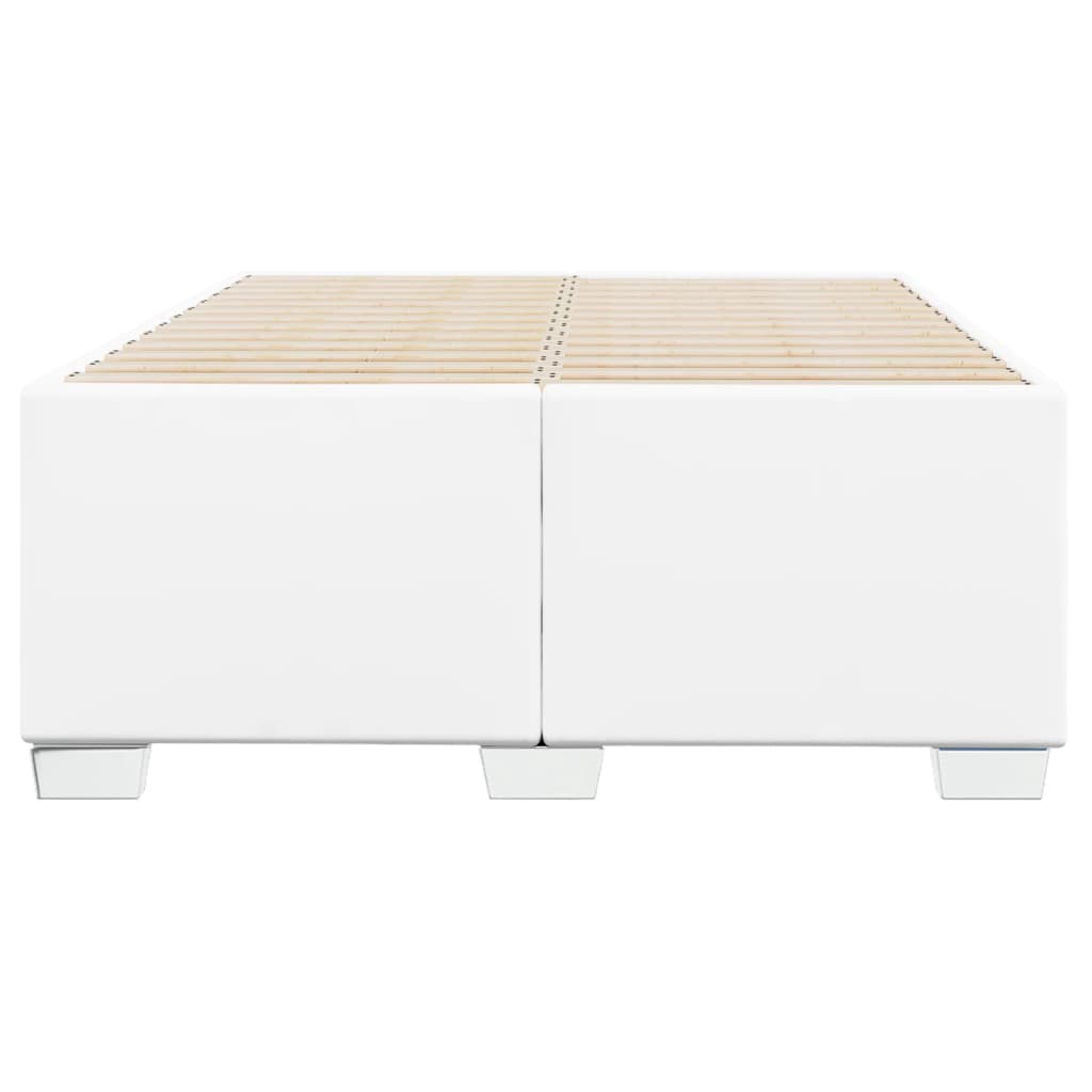 vidaXL Estructura de cama cuero sintético blanco 120x190 cm