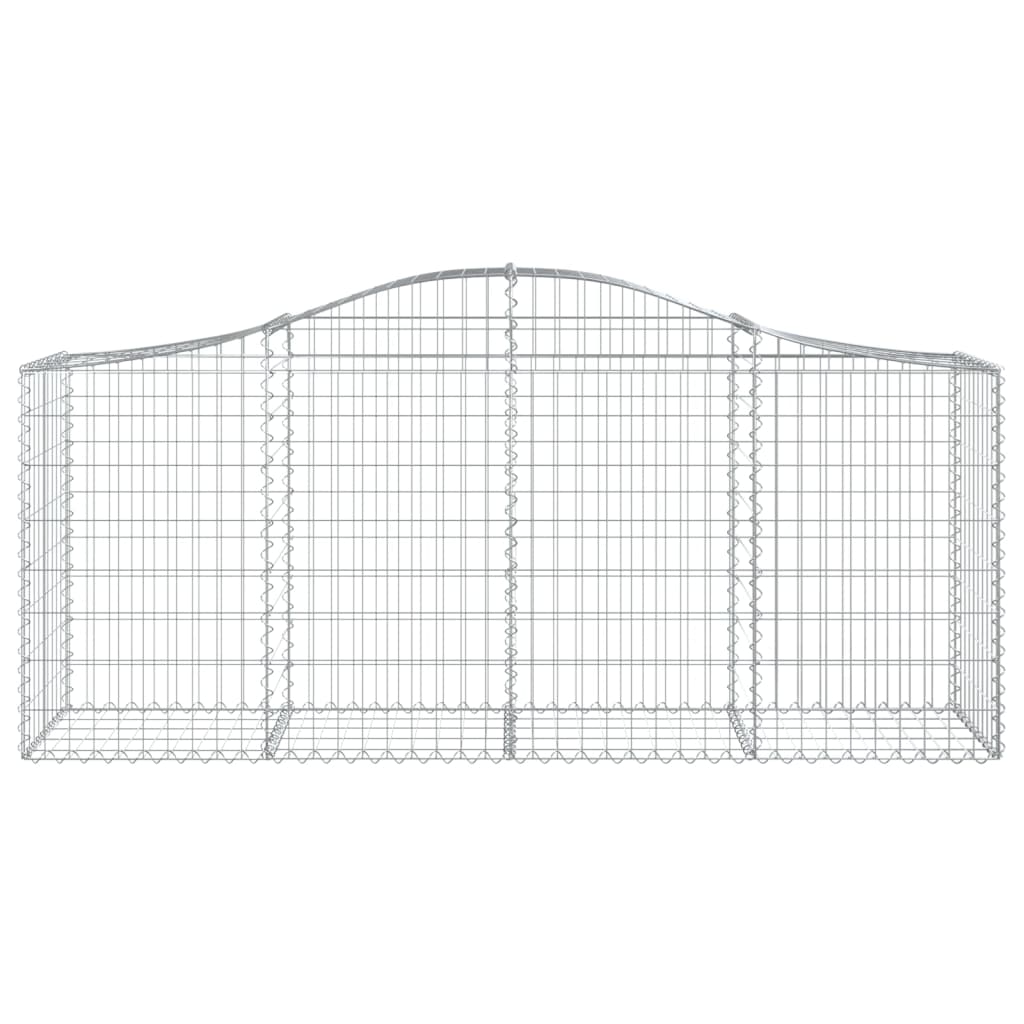 vidaXL Cestas de gaviones 30 uds forma de arco hierro 200x50x80/100 cm