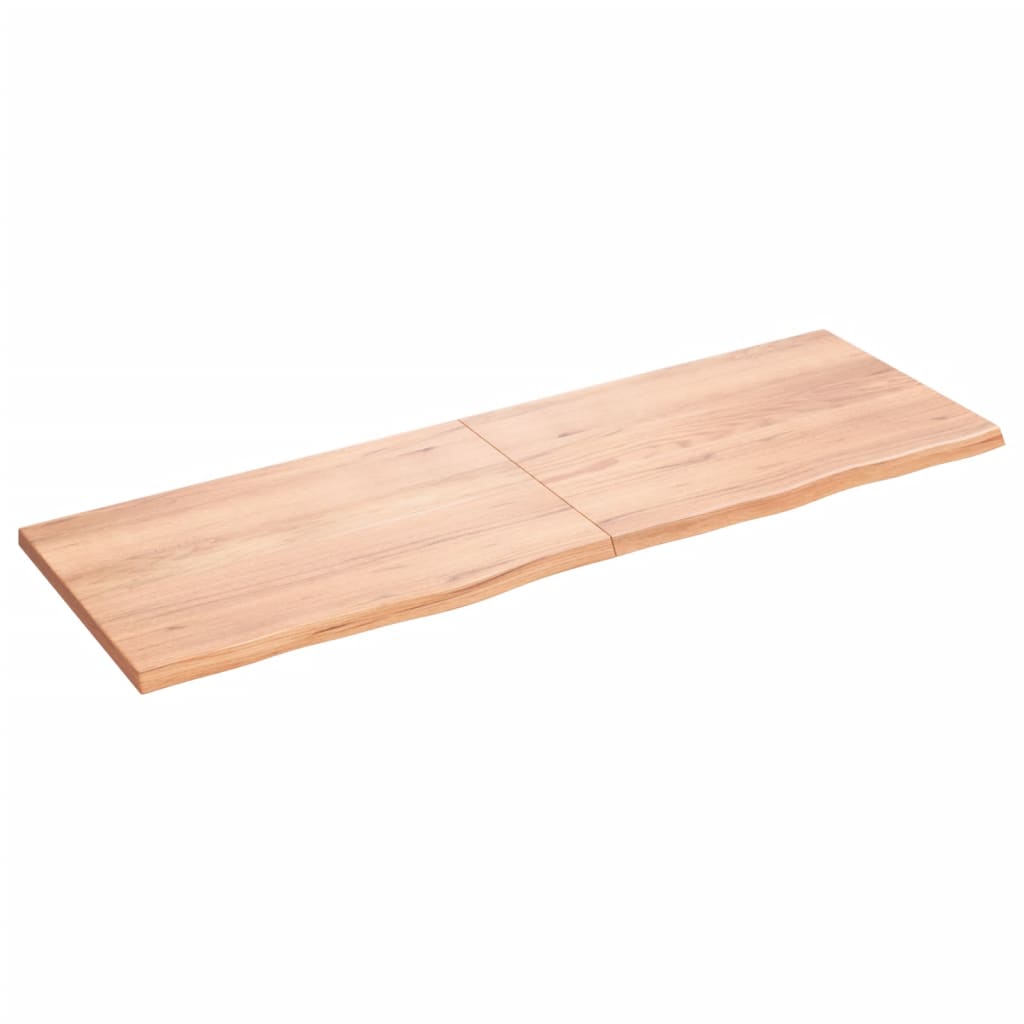 vidaXL Estante pared madera roble tratada marrón claro 180x60x(2-4) cm