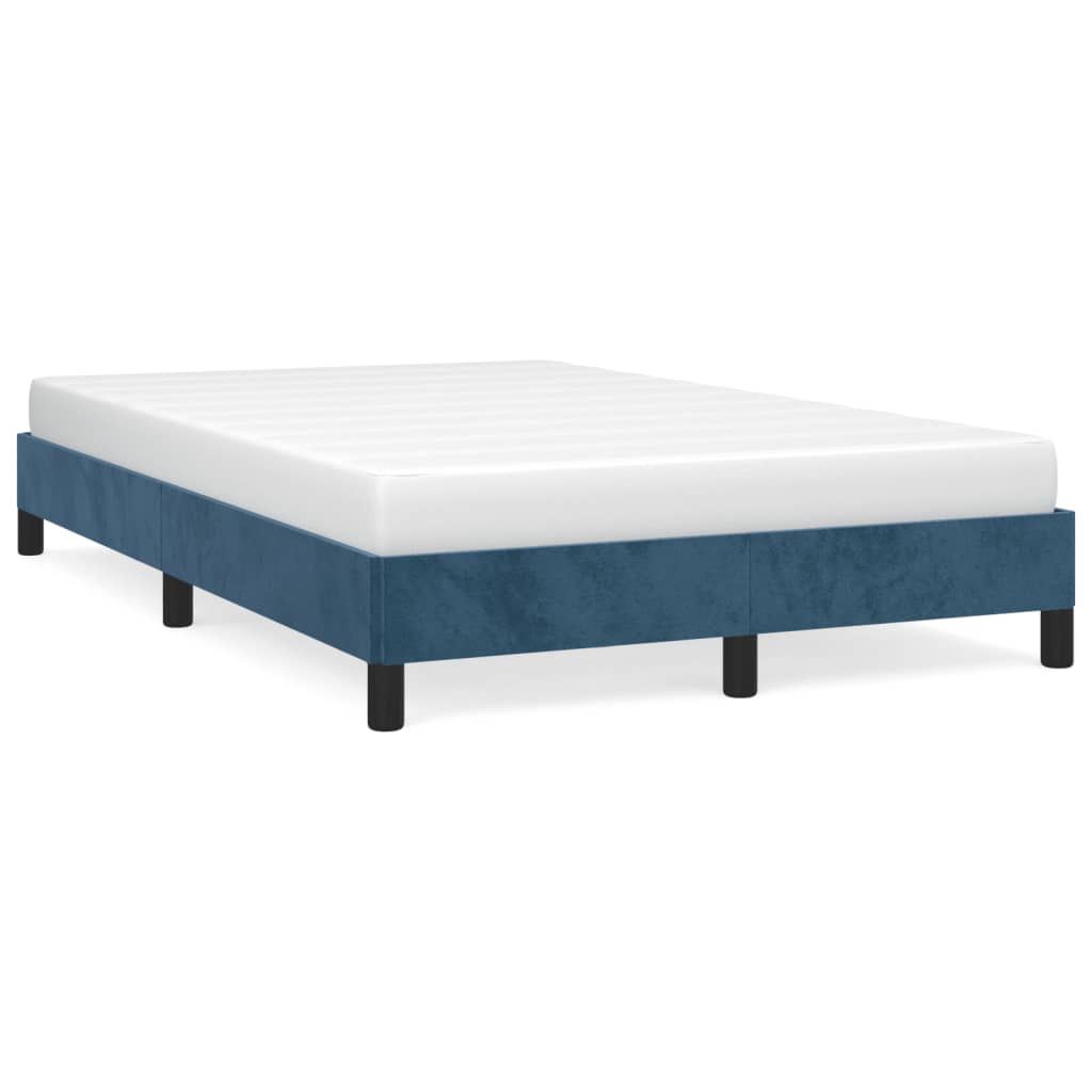 vidaXL Estructura de cama sin colchón terciopelo azul oscuro 120x200cm