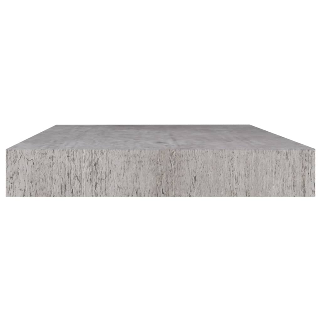 vidaXL Estantes flotantes pared 2 uds MDF gris hormigón 50x23x3,8 cm