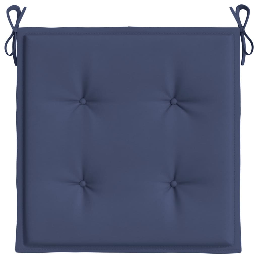 vidaXL Cojines para muebles palets 2 uds tela azul marino 40x40x3 cm