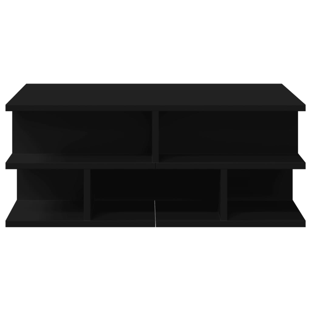 vidaXL Mesa de centro madera de ingeniería negro 70x70x29 cm