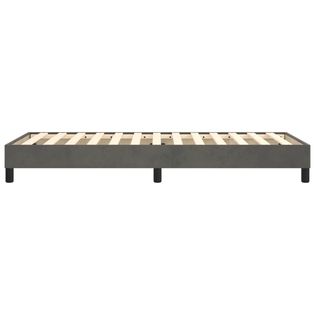 vidaXL Estructura de cama de terciopelo gris oscuro 80x200 cm