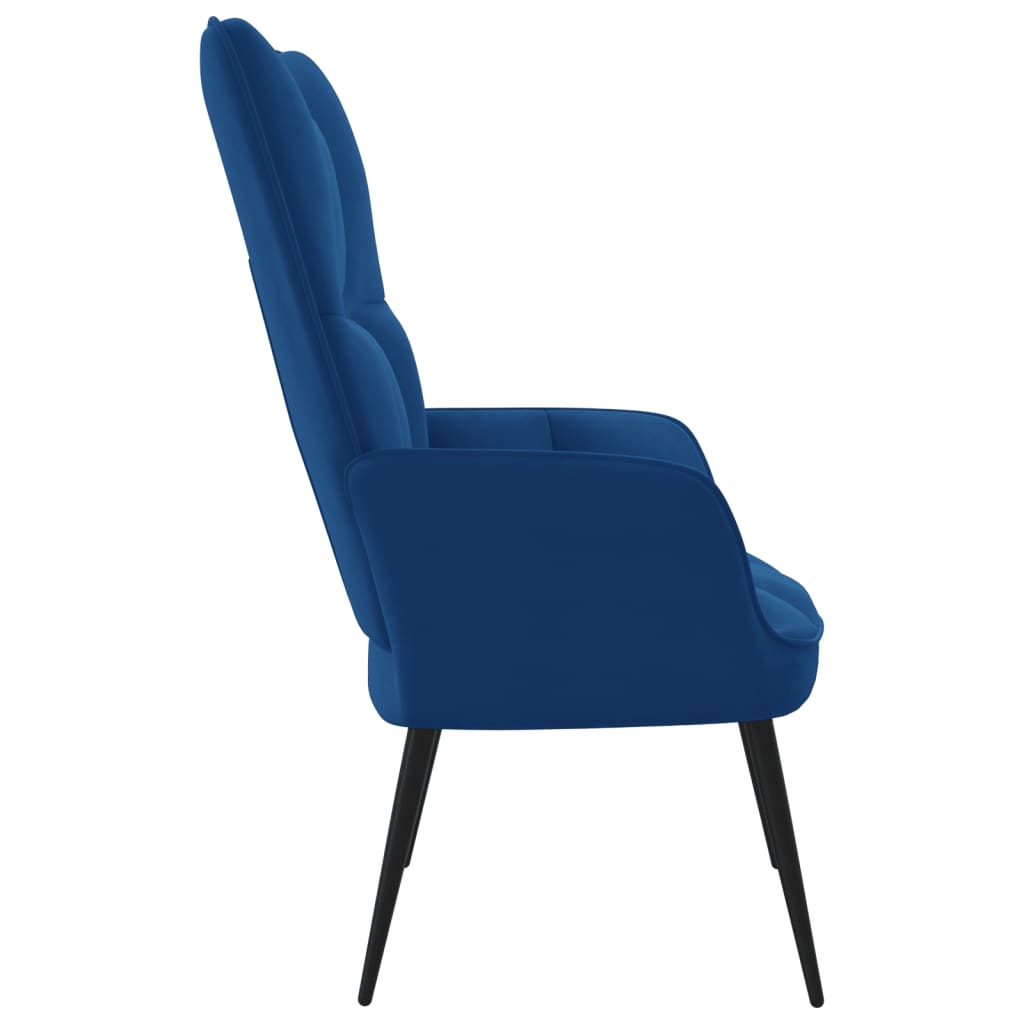 vidaXL Sillón de relax de terciopelo azul