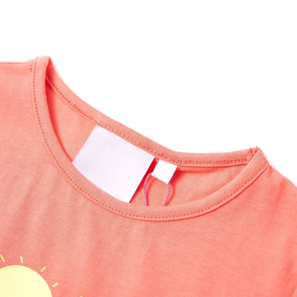 Camiseta infantil color coral 128