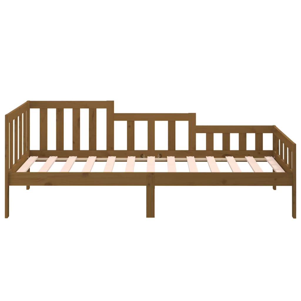 vidaXL Sofá cama de madera maciza de pino marrón miel 90x190 cm