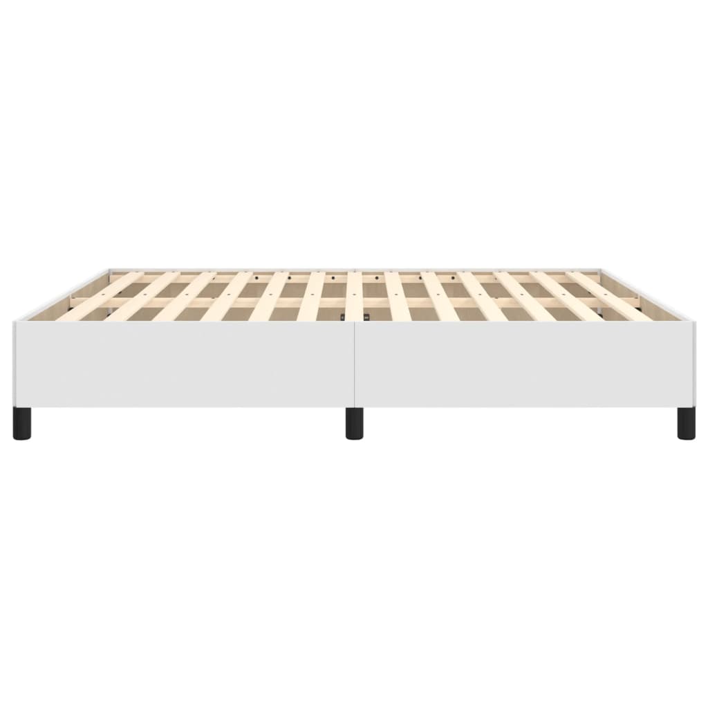 vidaXL Estructura de cama de cuero sintético blanco 180x200 cm