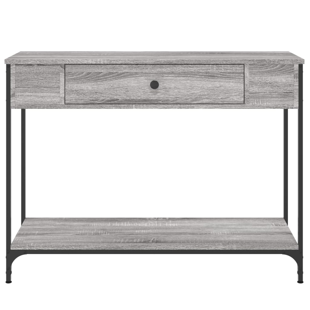 vidaXL Mesa consola madera de ingeniería gris Sonoma 100x34,5x75 cm